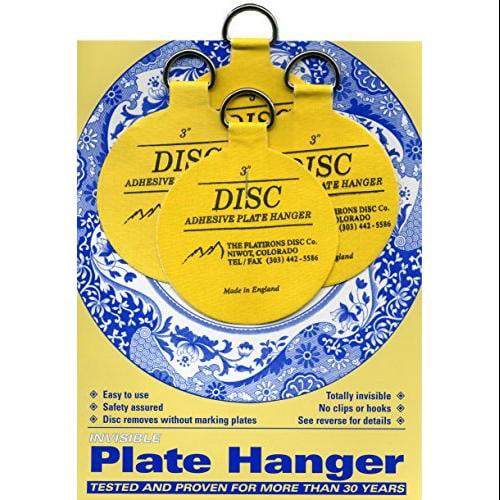 Original Invisible Disc Adhesive Plate Hangers Set of Ten 3 Inch      35 product